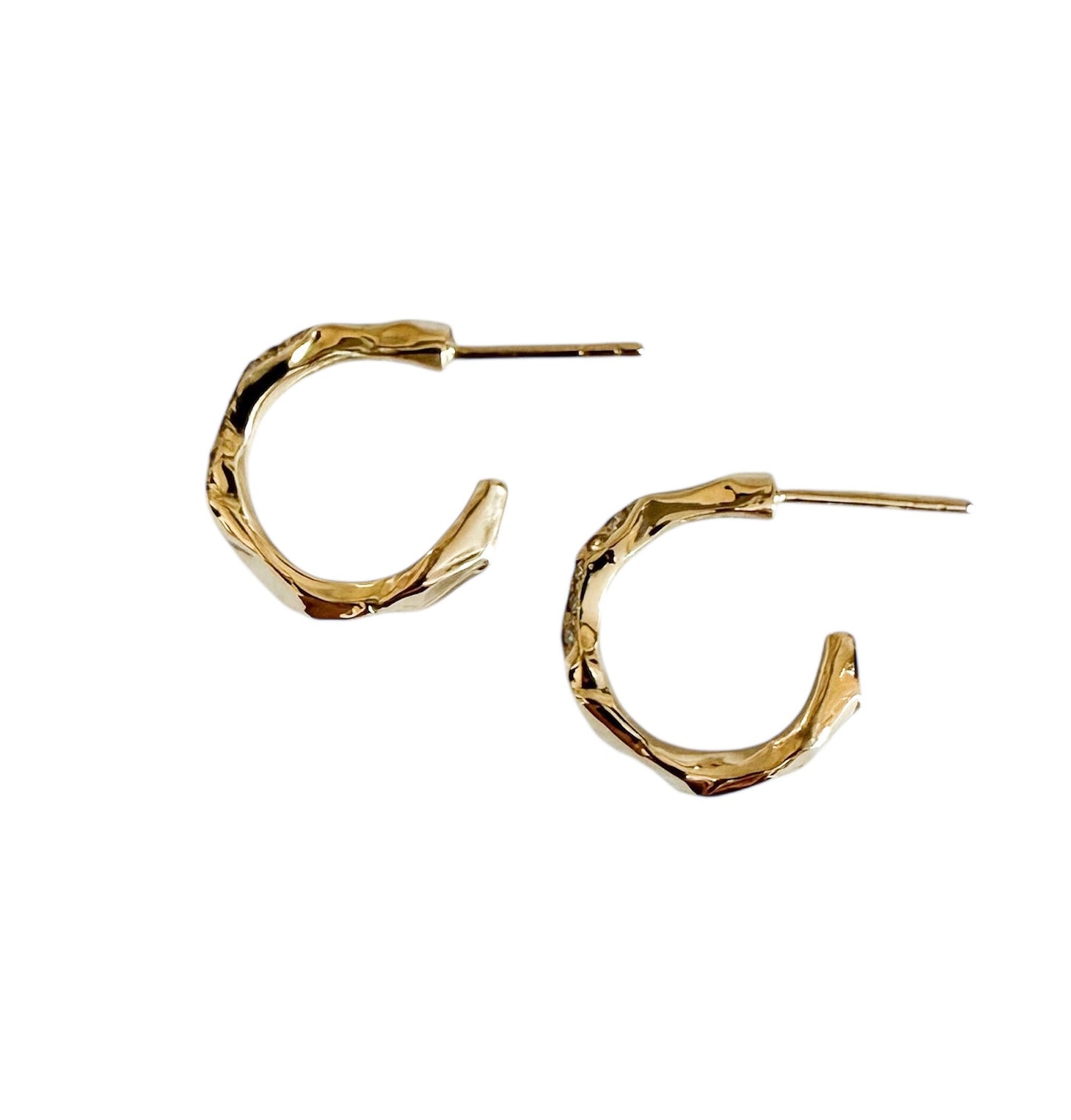 Luna Exclusiva kreoler i 14 kt. Guld med diamanter