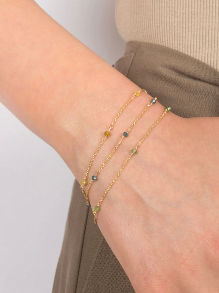 Prisma Diamant armbånd i 14 kt guld