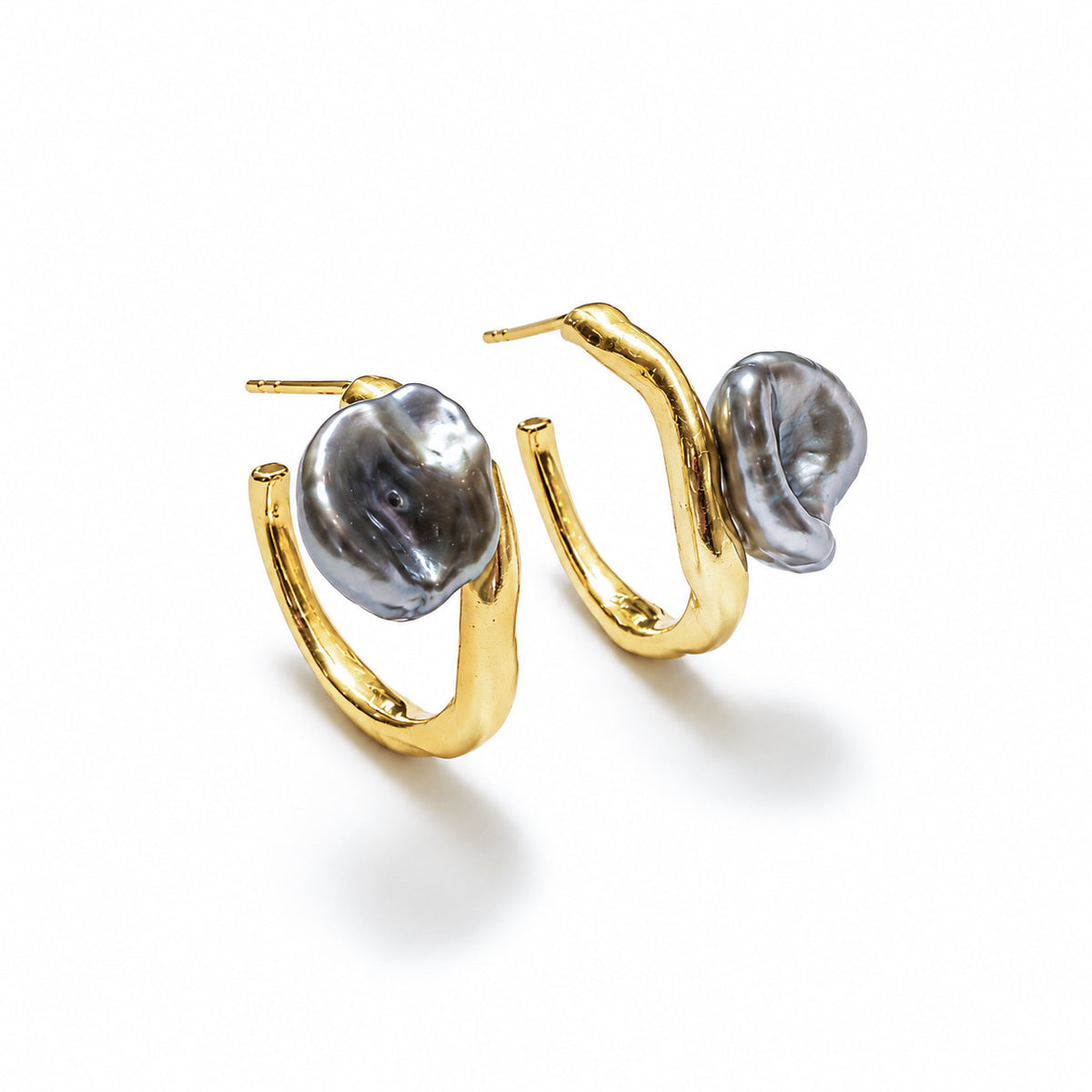 Keshi Curves Hoops sølv