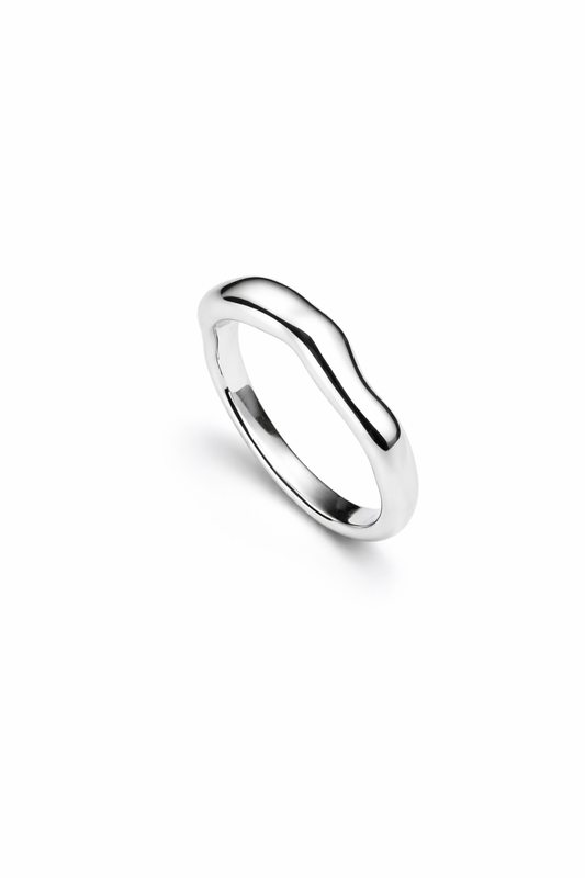 Curves Ring i clean sølv