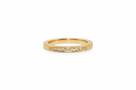Pave 14 kt guld ring