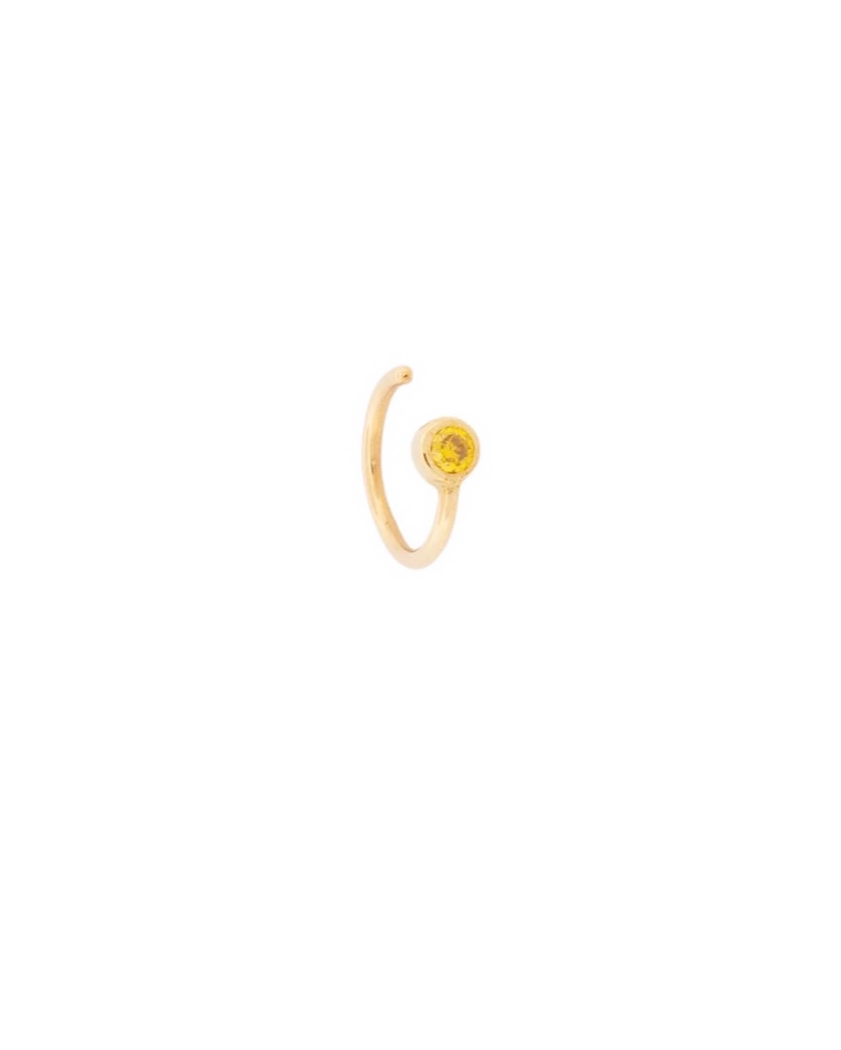 Cuffs 14 kt gold coloured diamond earrings