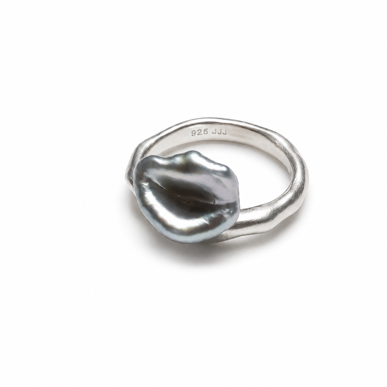 Keshi Curves sølv ring