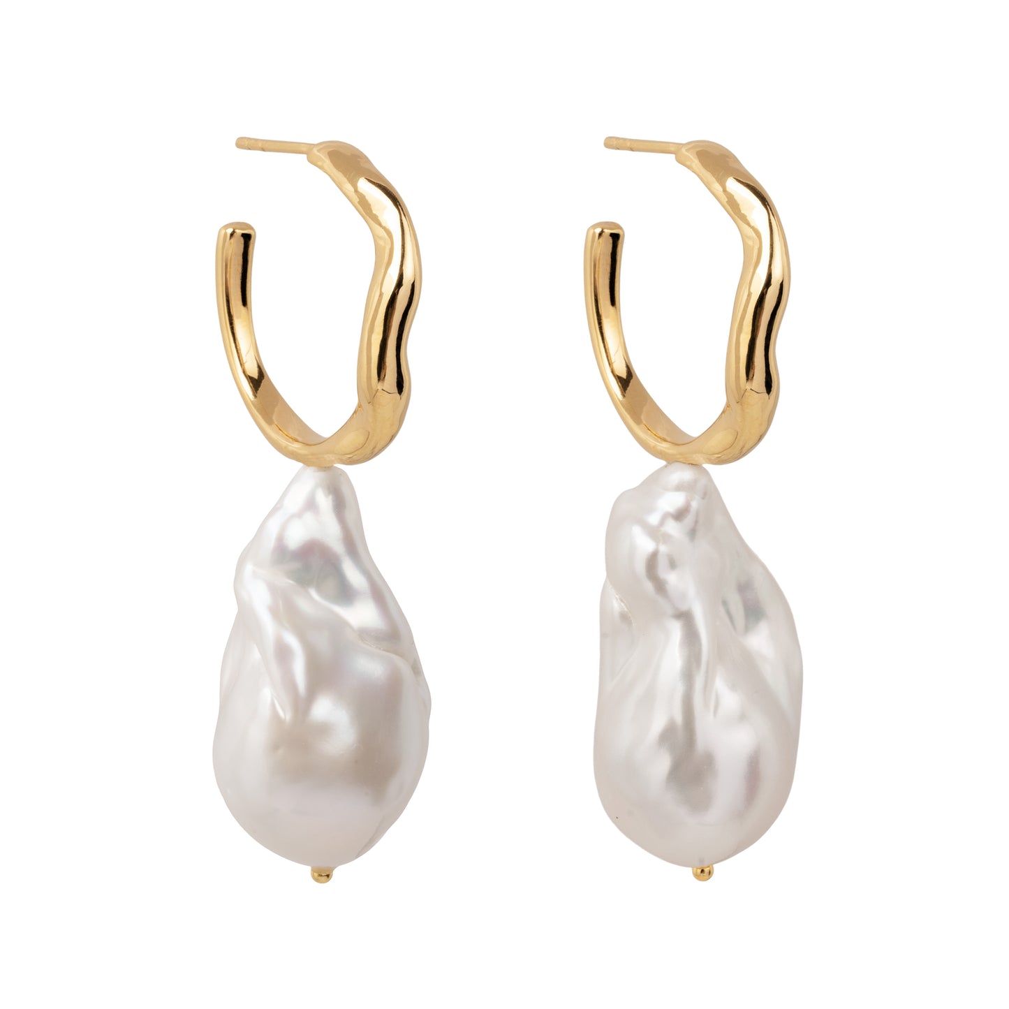 Curves Baroque goldplated earrings