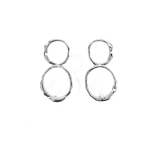 Curves Big Clean silver earrings.