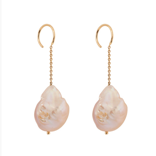 Gold baroque with 14 chain and curved stick