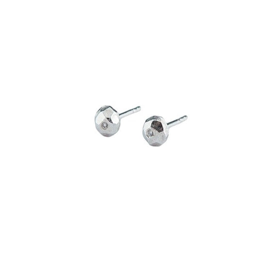 Raw Dot 925 sterling silver diamond studs.