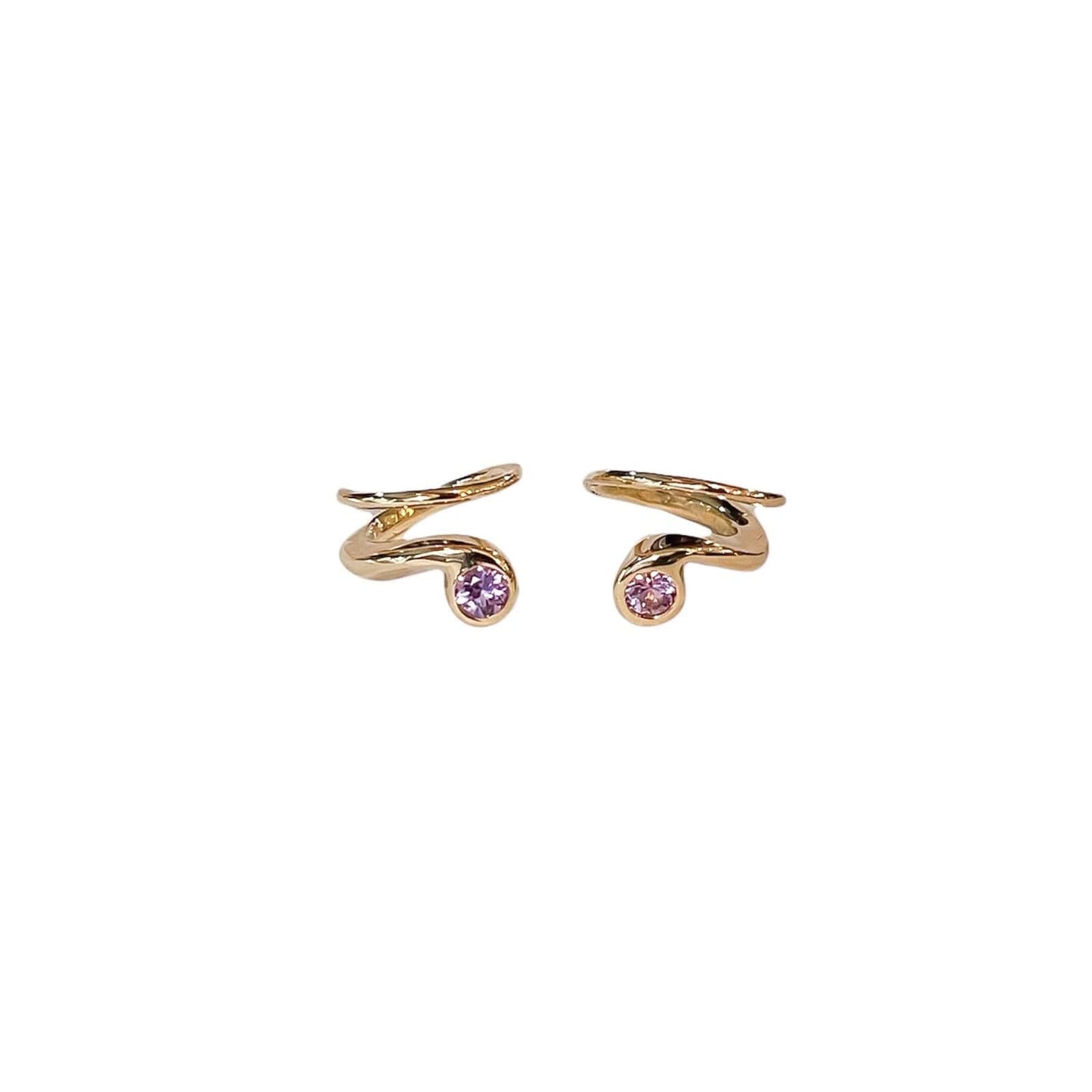 Simone Noa Spirulina 14 kt gold earrings.