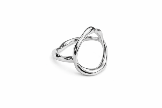 Curves Big sølv ring