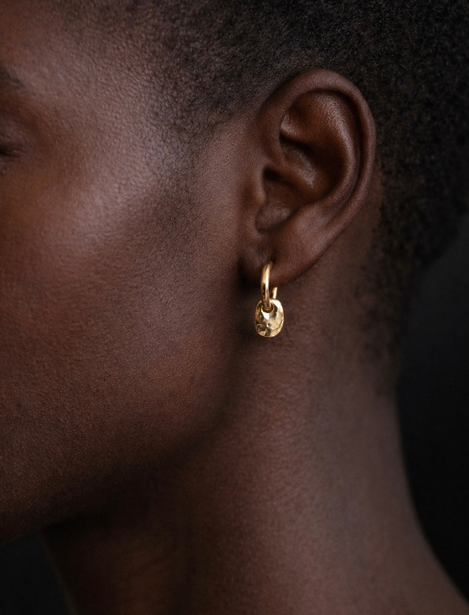 Echo Drop Hoops i 14 kt guld