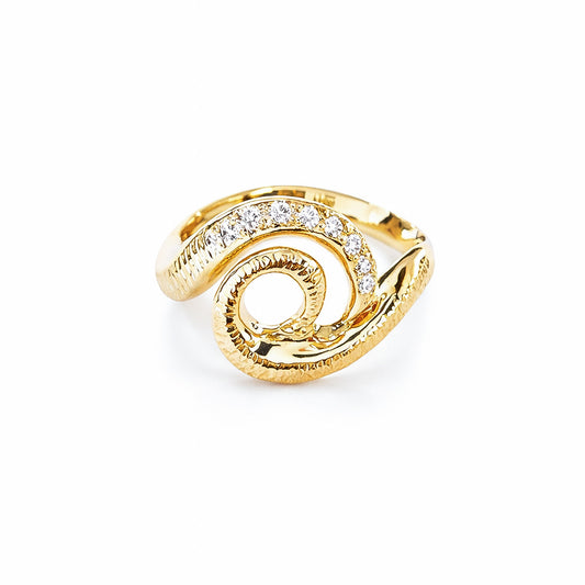 Surrea 14 kt guld ring med diamanter