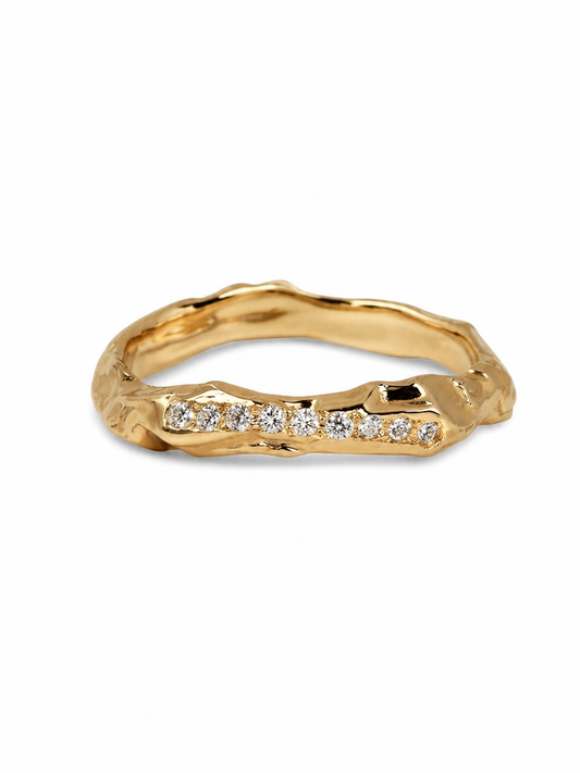 Luna Exclusiva i 14 kt guld med pave diameter