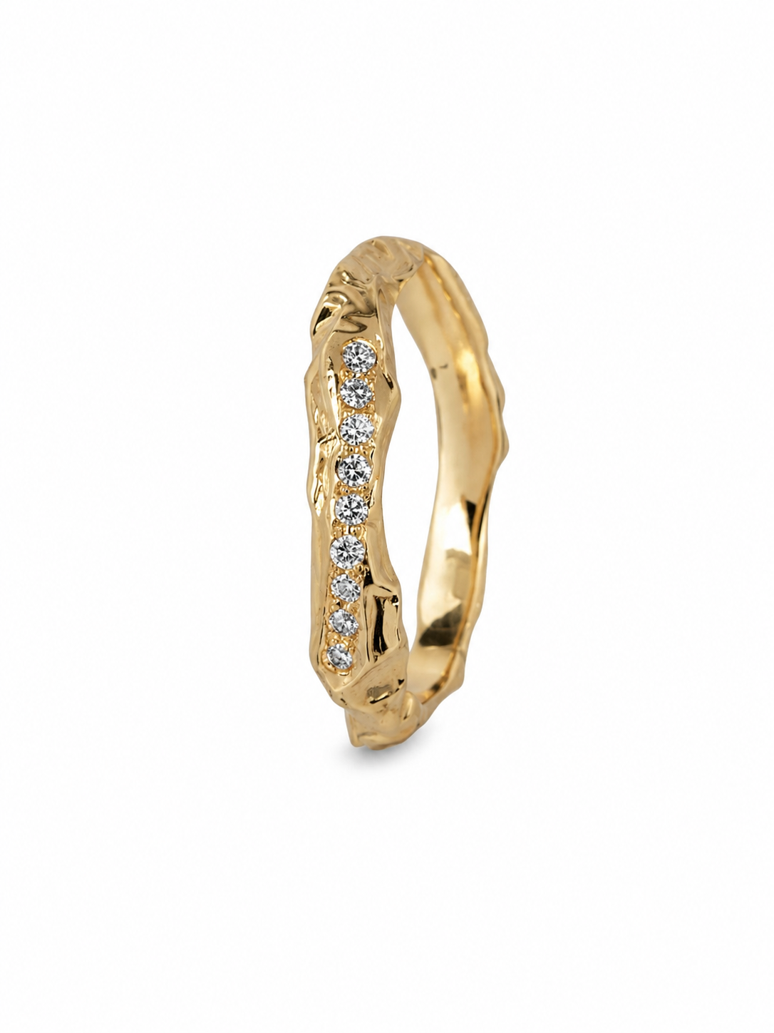 Luna Exclusiva i 14 kt guld med pave diameter