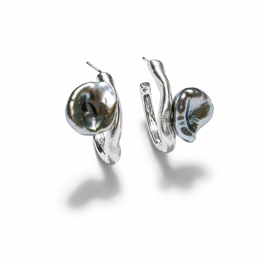 Keshi Curves Hoops sølv