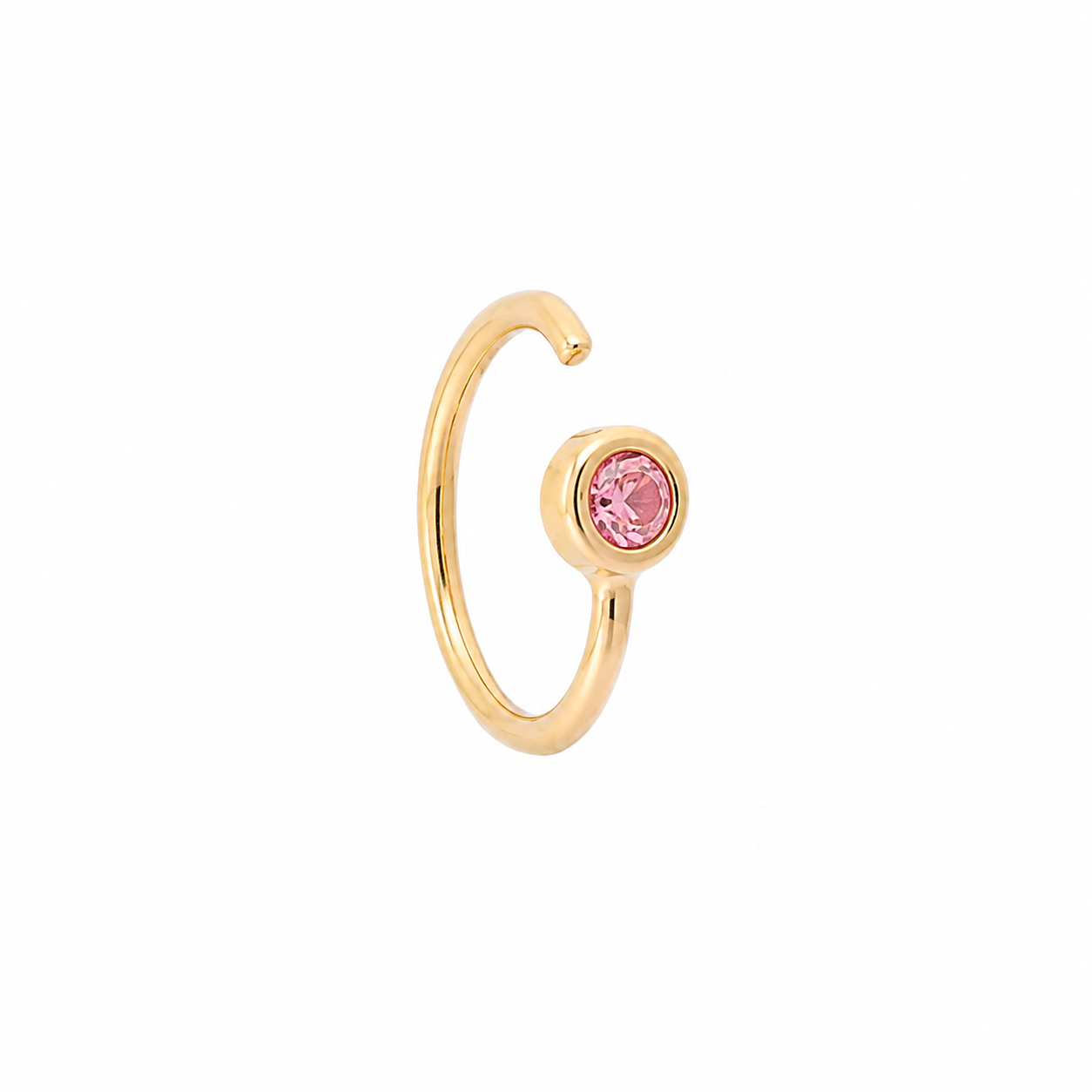Prism Cuff i 14 kt guld med farvede diamanter
