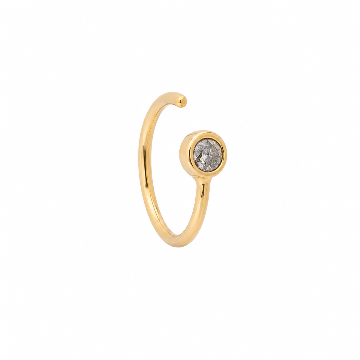 Prism Cuff i 14 kt guld med farvede diamanter