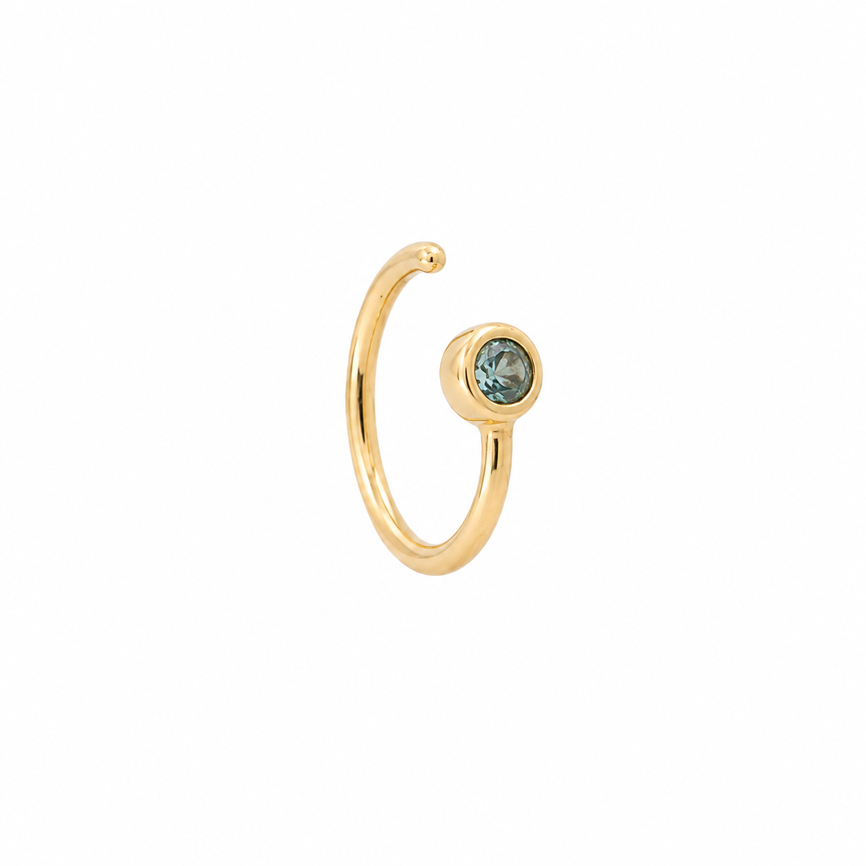 Prism Cuff i 14 kt guld med farvede diamanter