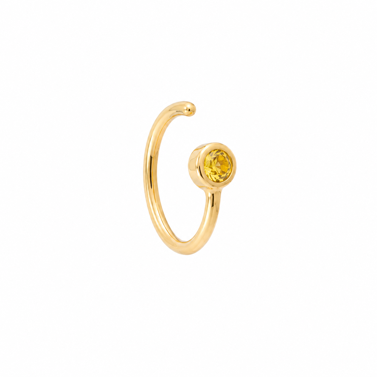 Prism Cuff i 14 kt guld med farvede diamanter