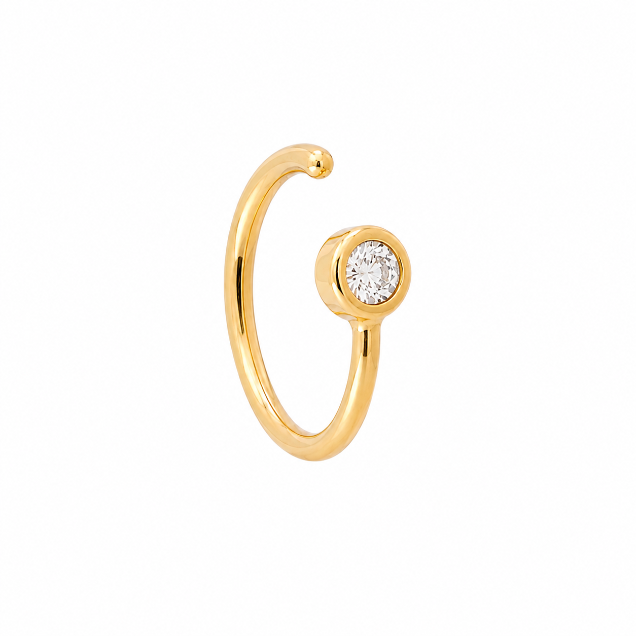 Prism Cuff i 14 kt guld med farvede diamanter