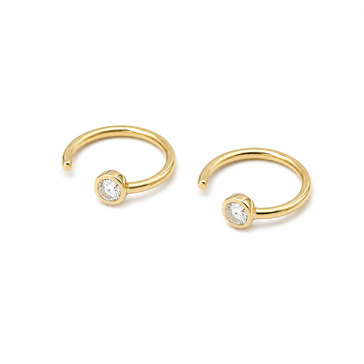 Prism Cuff i 14 kt guld med farvede diamanter