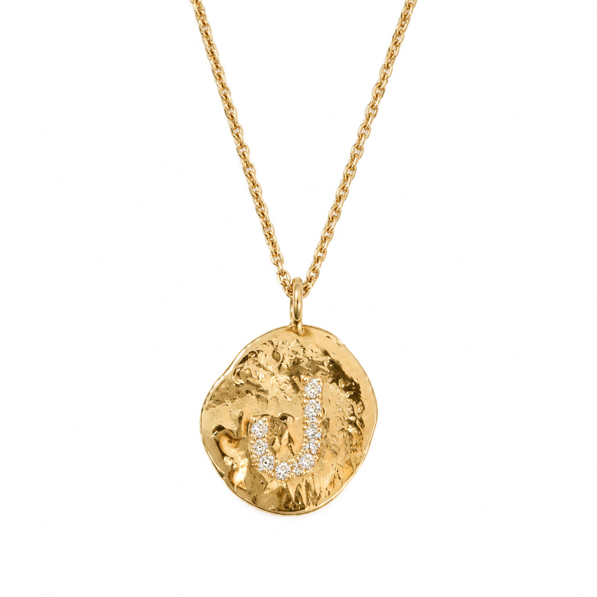 Diamond Initial vedhæng i 14 kt guld med diamanter A-Z