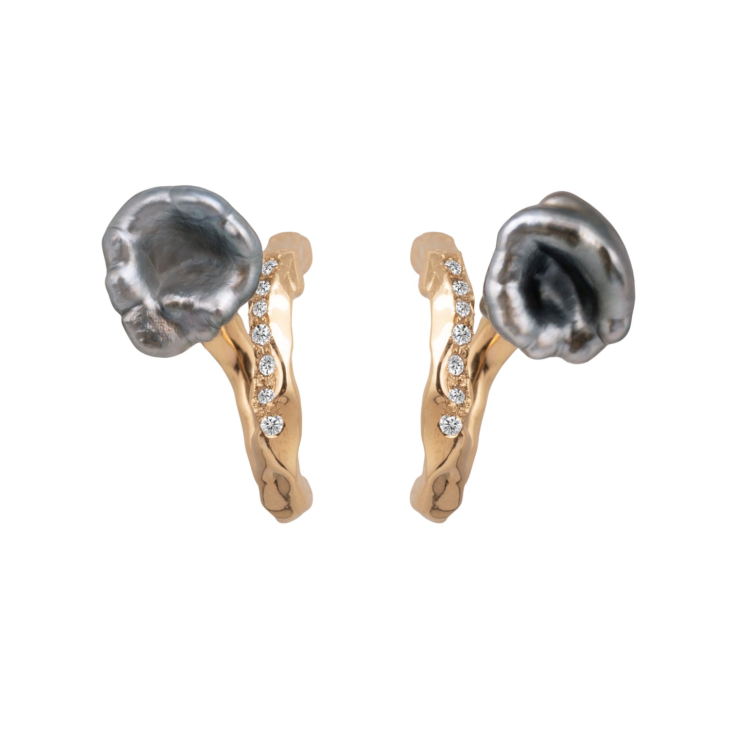 Luna Twist gold earrings