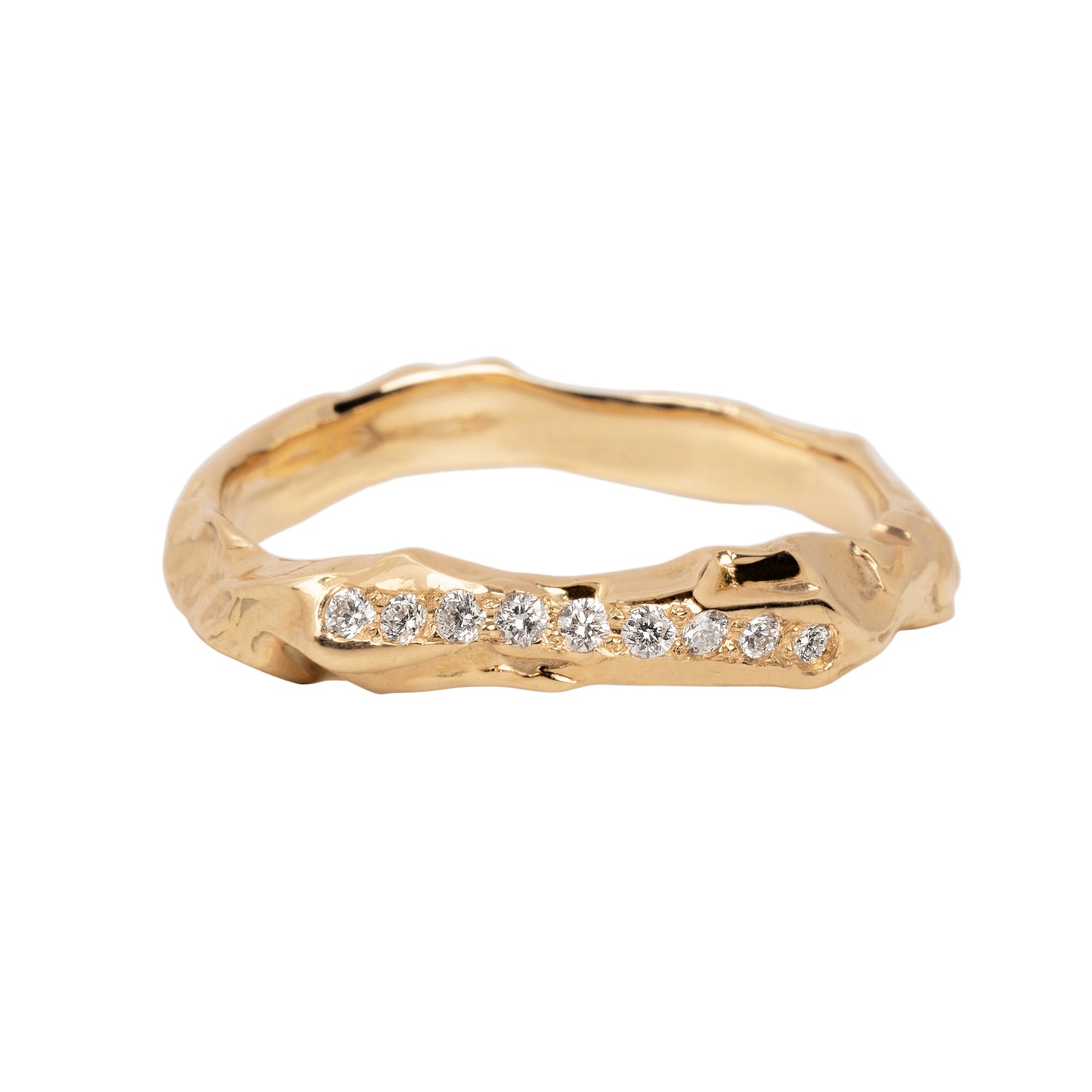 Luna Exclusiva pave diamonds gold ring