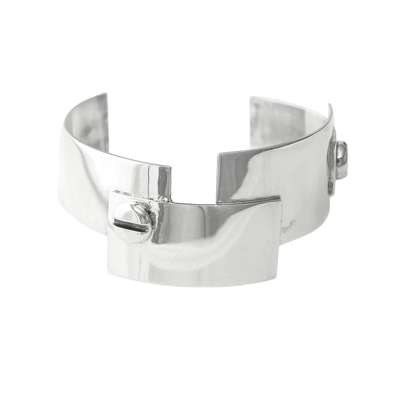 Plate 925 sterling silver bracelet, front view.