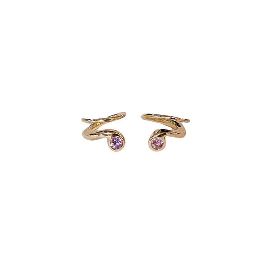 Simone Noa Spirulina 14 kt gold earrings.