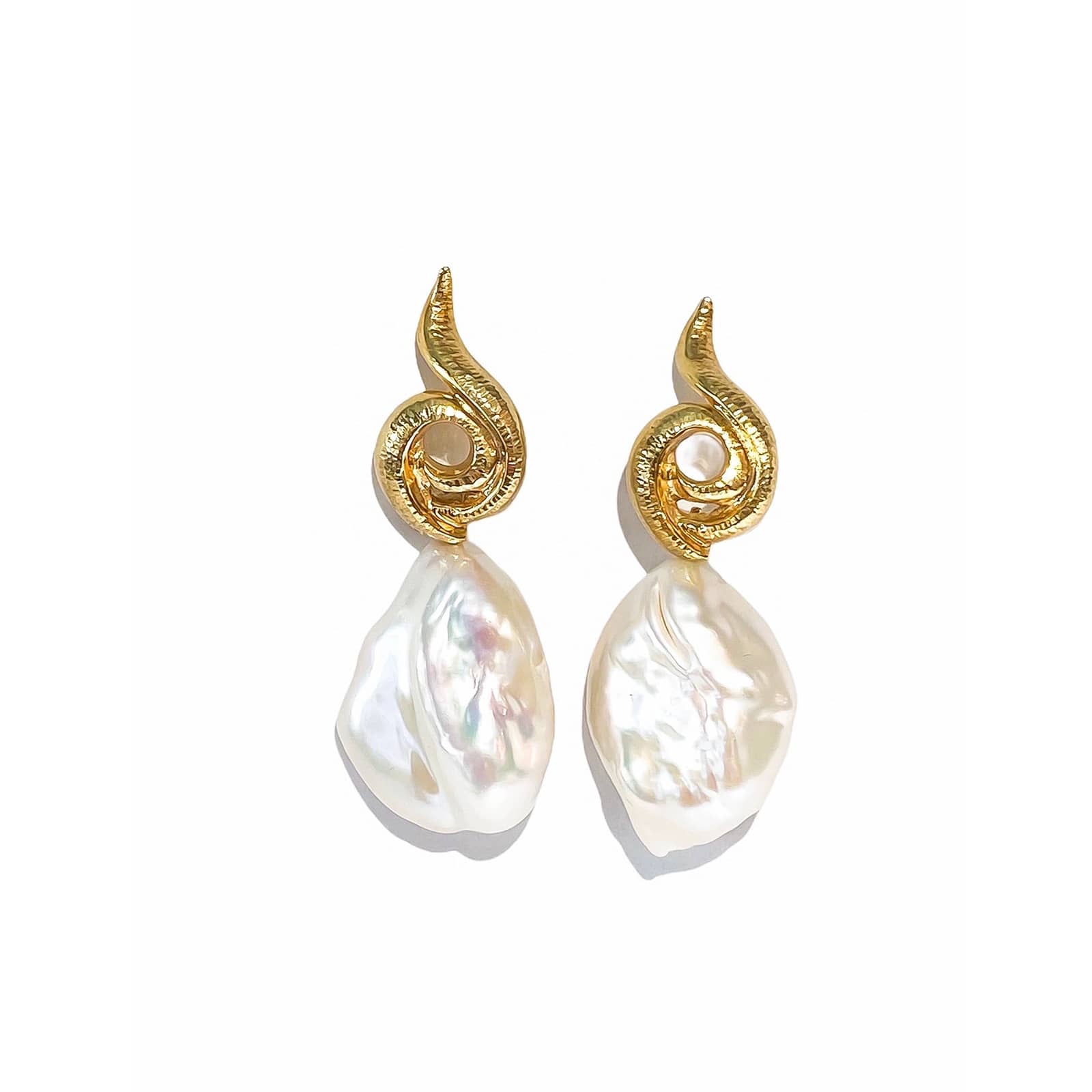 Surrea Baroque gold plated silver earrings.