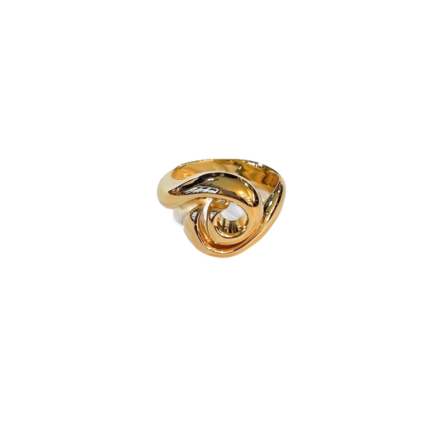 Surrea Blank gold plated silver ring.